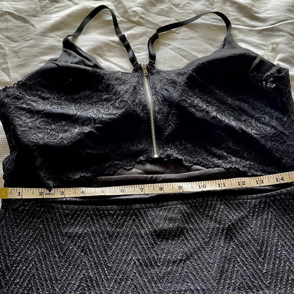 NWT Planet Gold Chevron Lurex Stretchy Dressy Dress XL Back Area is Open - Picture 12 of 12